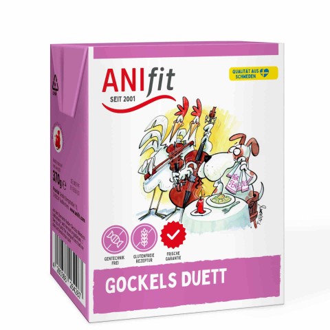 Anifit Tiernahrung-Winnweiler hunde nassfutter gockels duett tetra pak